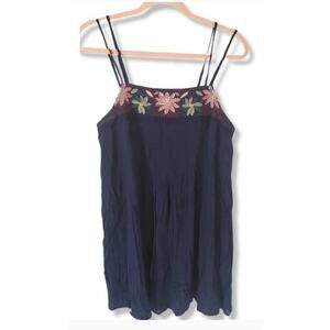 American Eagle Women's Navy Pintucked Strappy Tank Top Size Small NWT